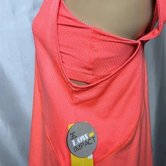 LOLE FAYLINN coral open back racerback tank top , activewear, built in  bra - Picture 5 of 12